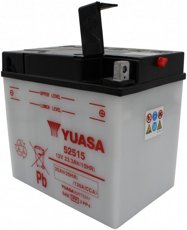 YUASA 52515 -Y- Batterie Offen ohne Saeure, 12 Volt, 130 A, 25 Ah (20 Stunden)