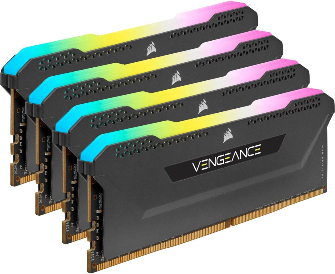 Corsair VENGEANCE RGB PRO SL 128GB (4x32GB) DDR4 3200 (PC4-25600) C16 1.35V Desktop Memory 4 x 32 GB