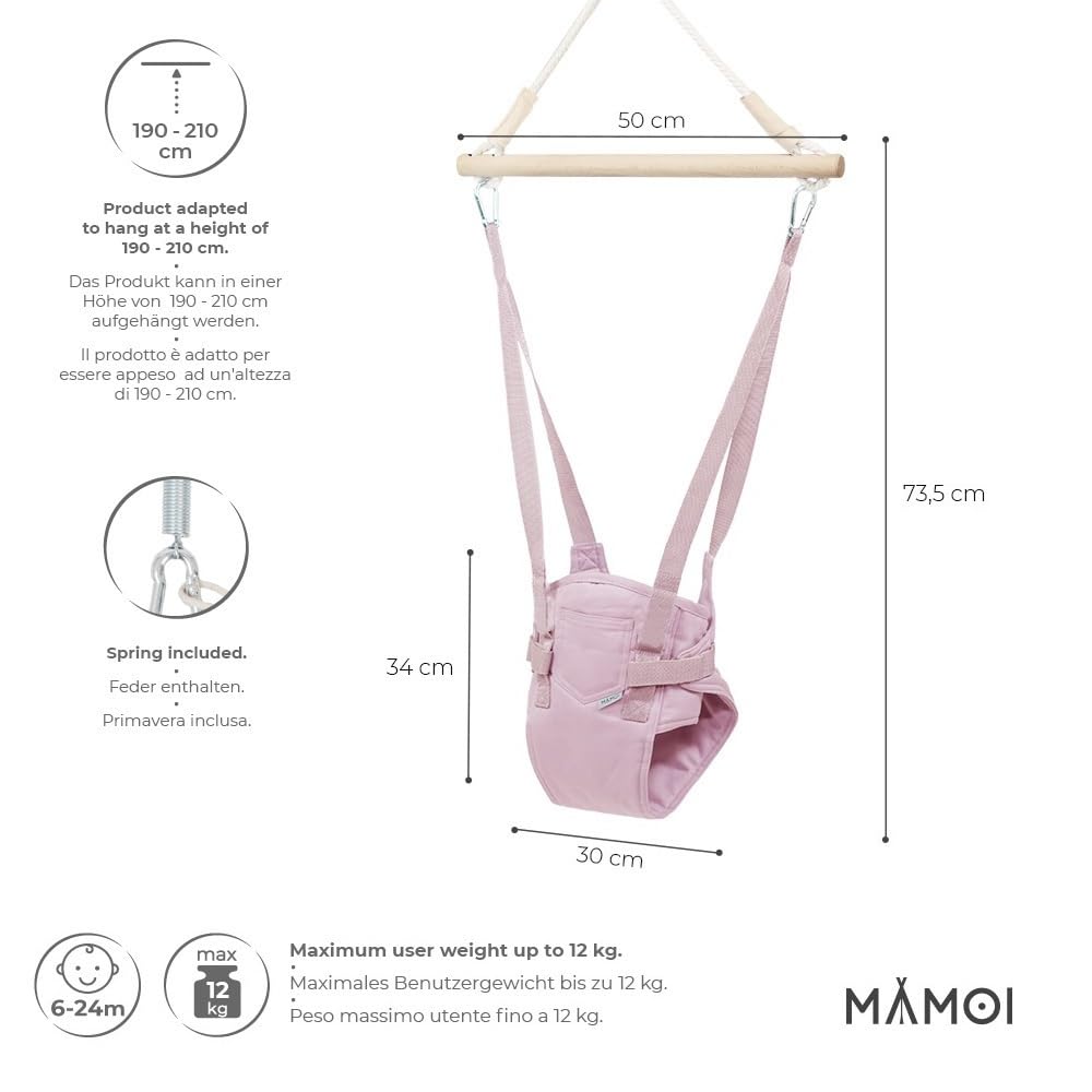 MAMOI® Türhopser Baby ab 6 Monate, Hopser Baby Jumper Bouncer, Babyschaukel für türrahmen, Schaukel