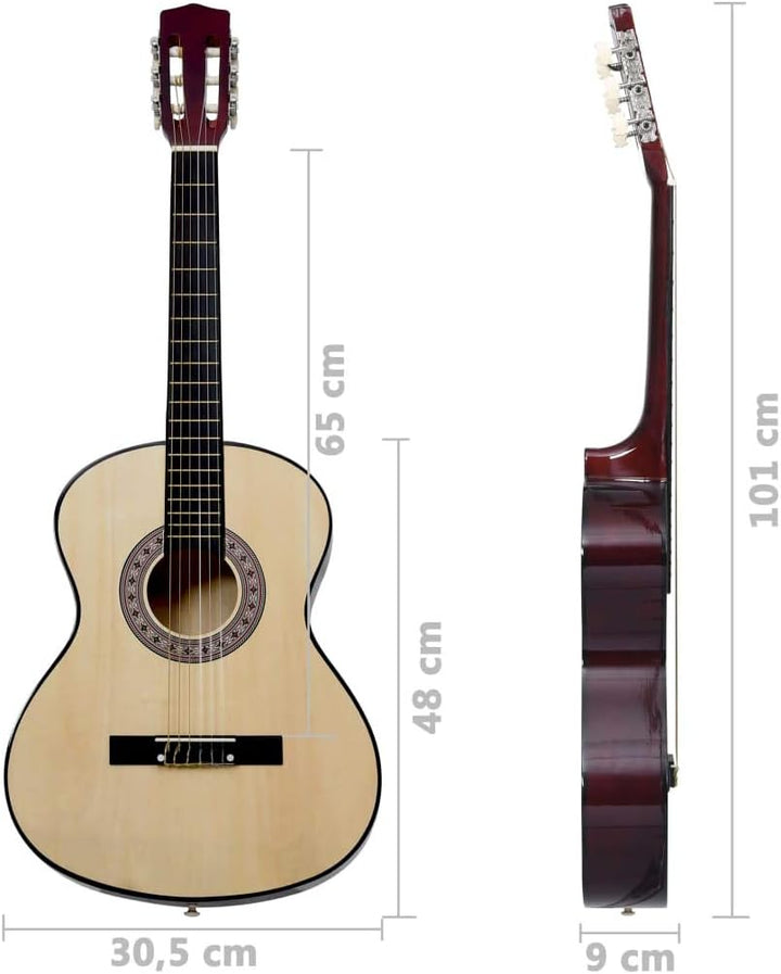 vidaXL Klassische Gitarre für Anfänger 4/4 39" Konzertgitarre Gitarre Klassikgitarre Saiteninstrumen