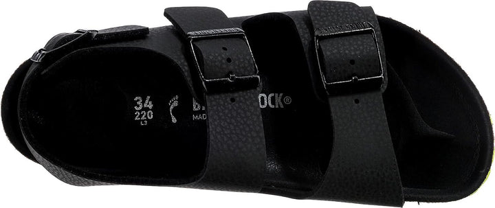 Birkenstock Jungen Milano Kids Desert Soil Black Lime, Birko Flor Sandal 30 EU Schwarz, 30 EU Schwar
