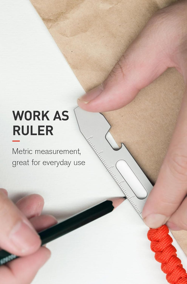 KEEPO LINK Titan EDC Brecheisen Multitool, 4-in-1 Hebelwerkzeug mit Flaschenöffner, Sechskantschlüss