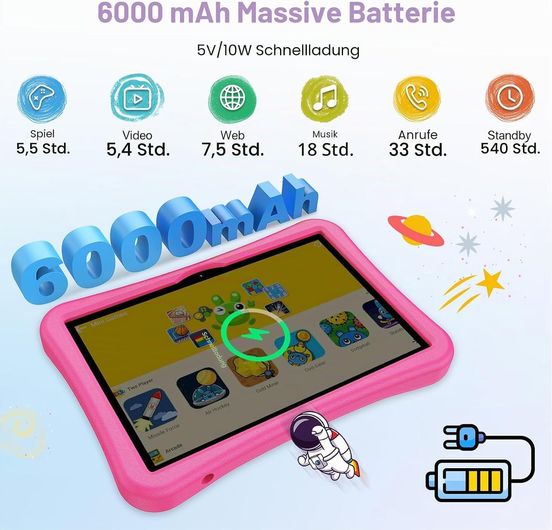 UMIDIGI G5 Kinder Tablet Elterliche Kontrolle,10.1 Zoll Tablet Android, 8(4+4) GB+128GB/1TB TF, Octa