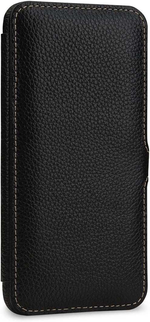 STILGUT Book Type Lederhülle kompatibel mit Huawei Honor 10. Seitlich klappbares Flip-Case aus Echtl
