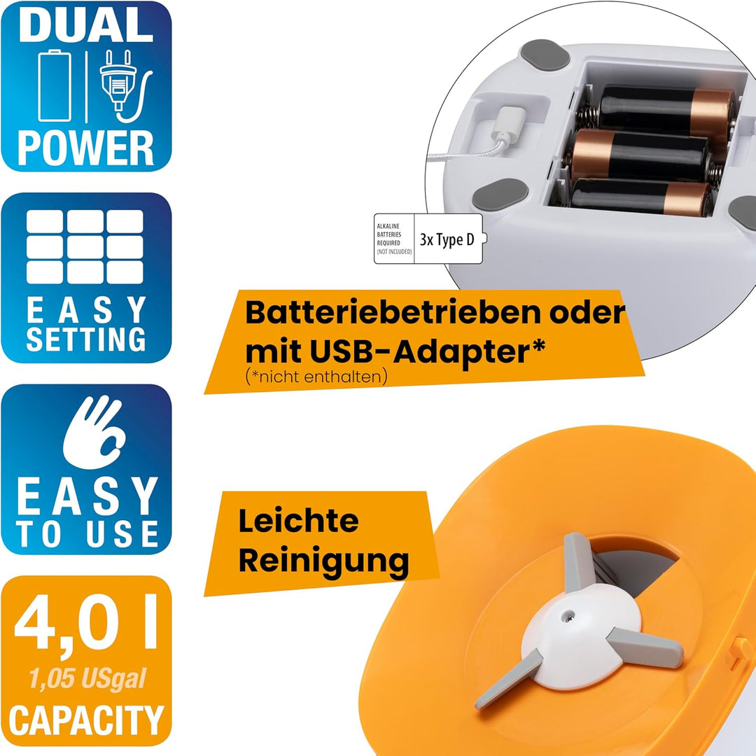 Ferplast Futterautomat Katze Risto PET, Automatischer Futterspender Katze, Programmierbar, 4-Liter K