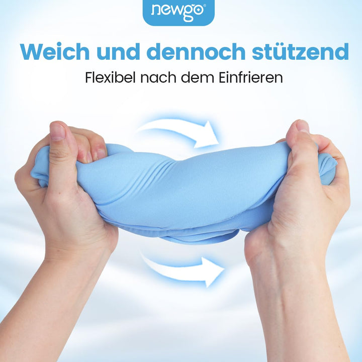 NEWGO Eismaske Gesicht Eis Augenmaske Face Eye Mask Gel Ice Pack, Flexible Eye Mask Blau Blau-mask,