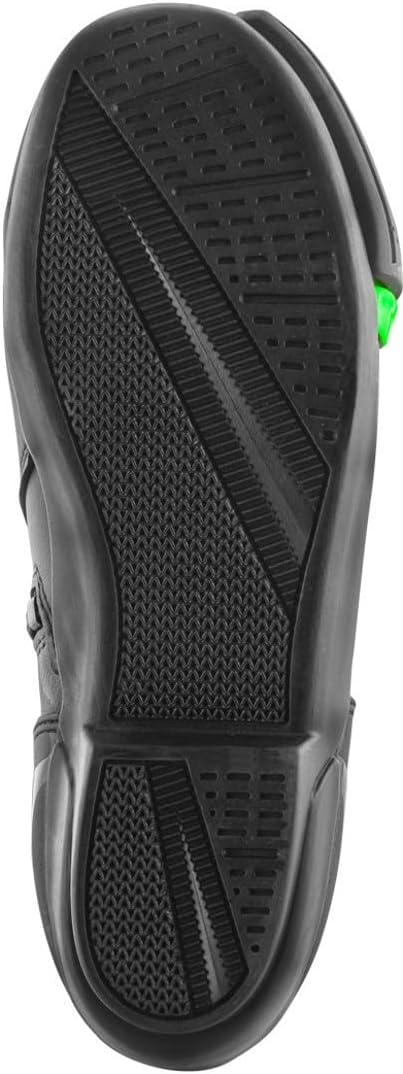 Bogotto Cartagena perforierte Motorrad Stiefel, schwarz/grün, 38 38 EU Schwarz Grün, 38 EU Schwarz G