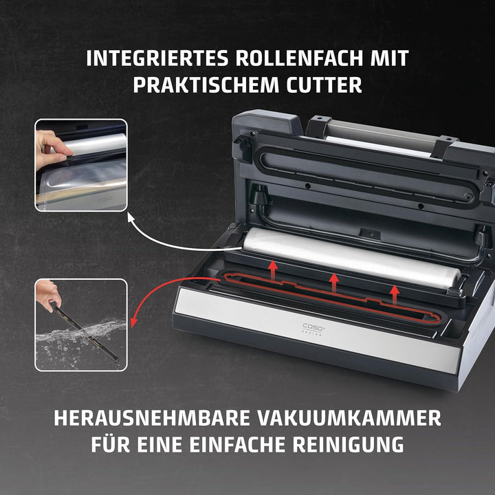 CASO VRH 790 advanced Pro, Manuell - Vakuumierer - bis zu 200 Vakuumiervorgänge non-stop, mit patent