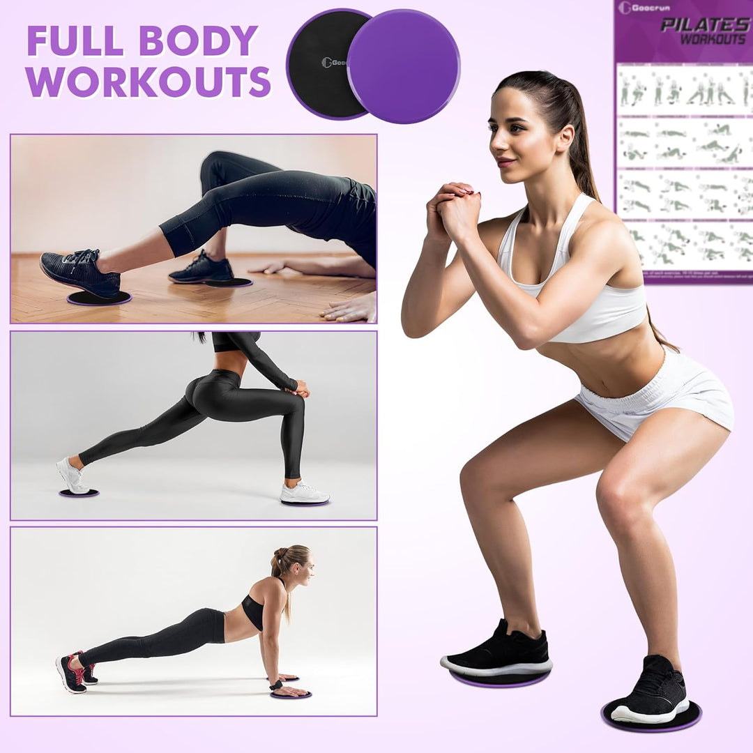 Pilates Ring Set Exercise Equipment with Exercise Bands Resistance Bands Set, Pilates Ball, Sliding