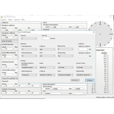 ELV Funk-Wetterstation WS3080, inkl. Kombi-Solar-Aussensensor (868 MHz) und PC-Auswertesoftware