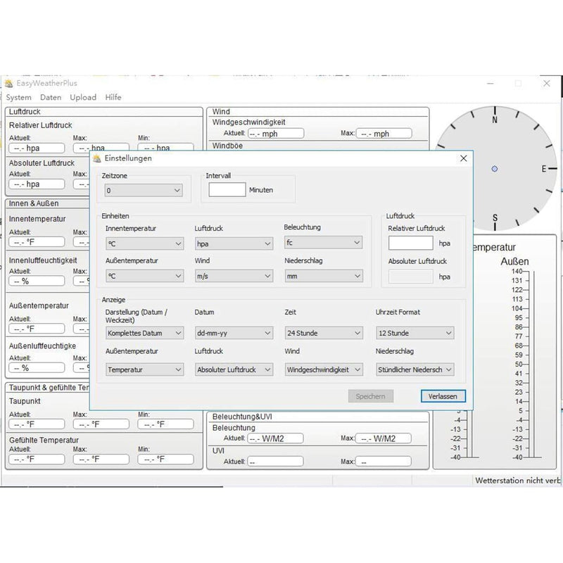 ELV Funk-Wetterstation WS3080, inkl. Kombi-Solar-Aussensensor (868 MHz) und PC-Auswertesoftware