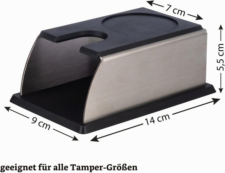 Barista Edition, Premium Tamperstation für alle Tampergrössen, 14 x 7/9 cm, H: 5,5 cm, Andrückstatio
