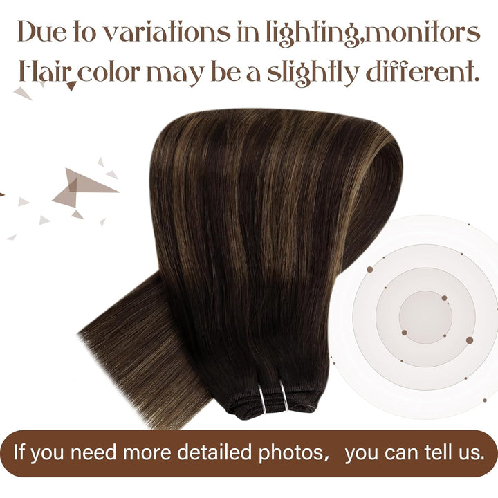 Hetto Tressen Echthaar Extensions Ombre Braun Tressen Extensions Echthaar Naturlich Echthaar Tressen