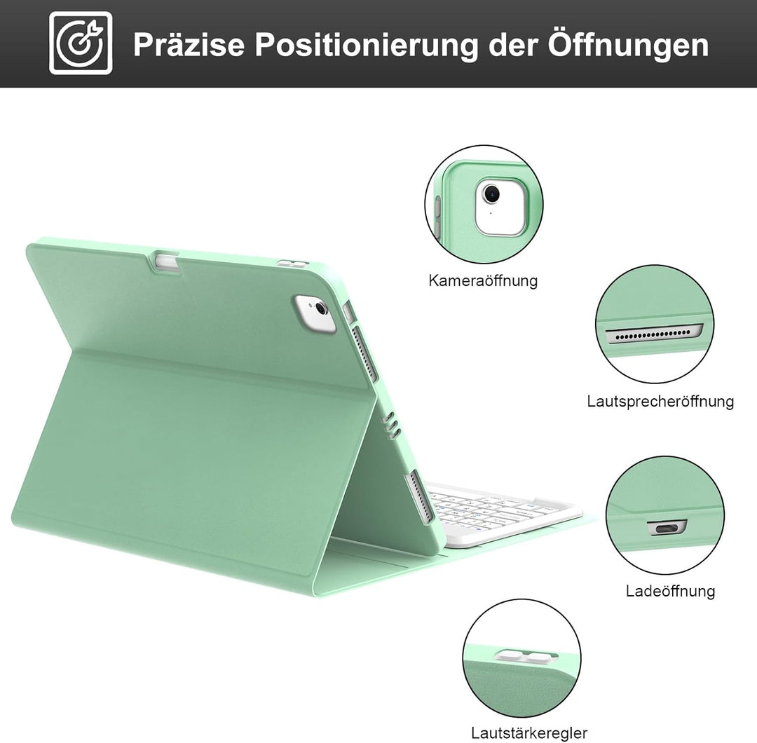 Tastatur Hülle für iPad Air 13 Zoll 2025 M3/2024 M2, QWERTZ Deutsches Magnetisch Abnehmbare Keyboard