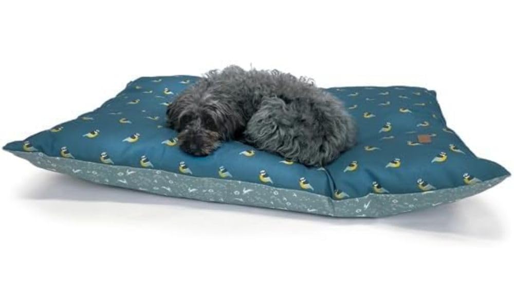 FATFACE Flying Birds Hundedecke, sehr weich, nachhaltig, gross, Blau/Blaugrün Large, Large
