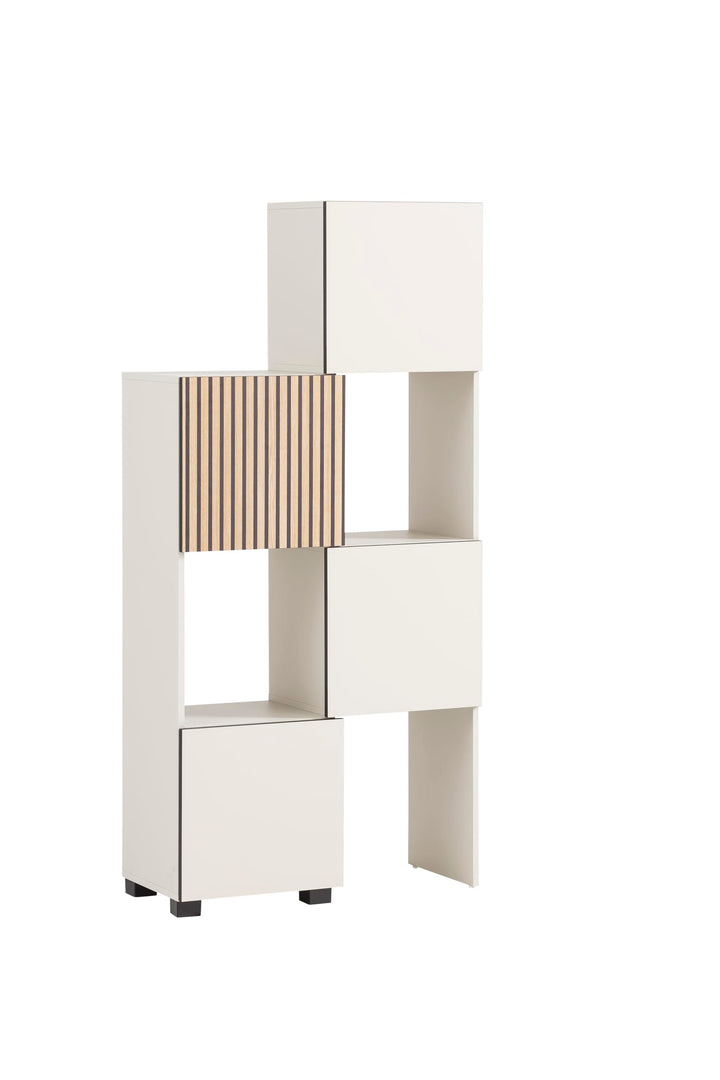 Schildmeyer 701941 Schieberegal Alexa, Holzwerkstoff, Cremebeige, Cremebeige