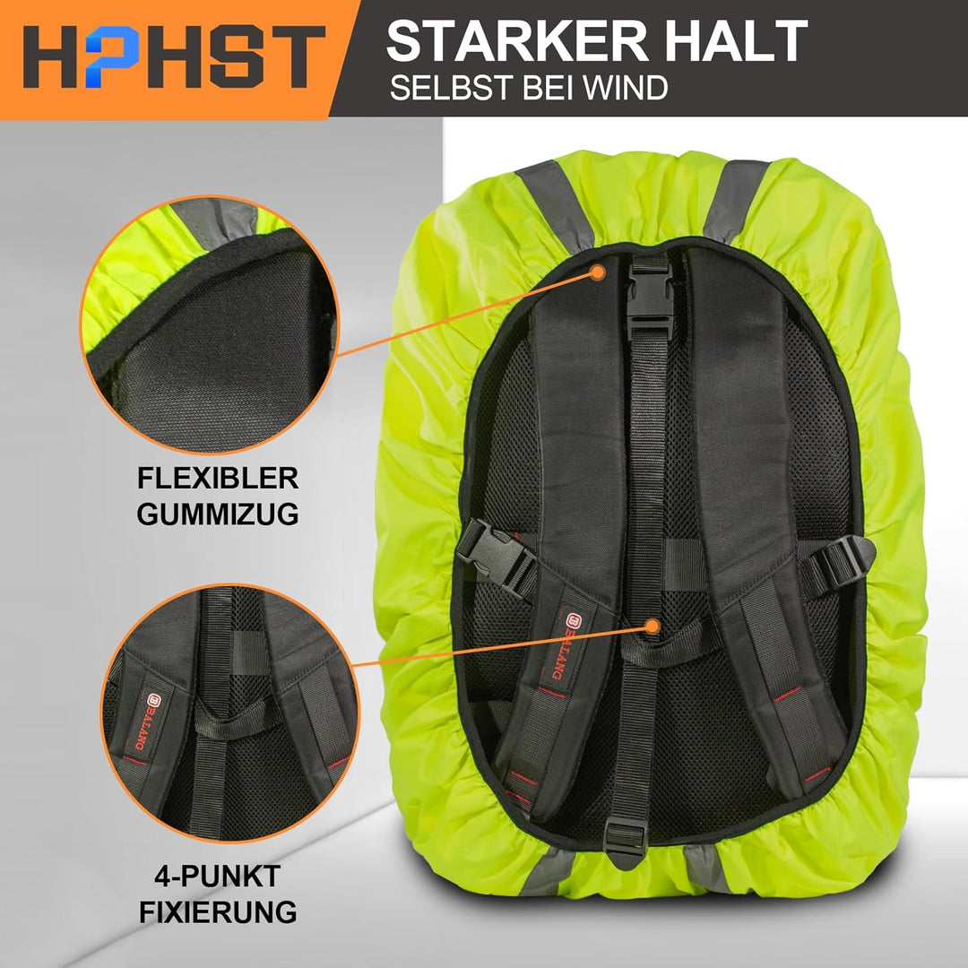 Regenschutz für Rucksäcke Schulranzen(21-45L), Wasserdichter Rucksack Regenhülle Regencape mit Refle