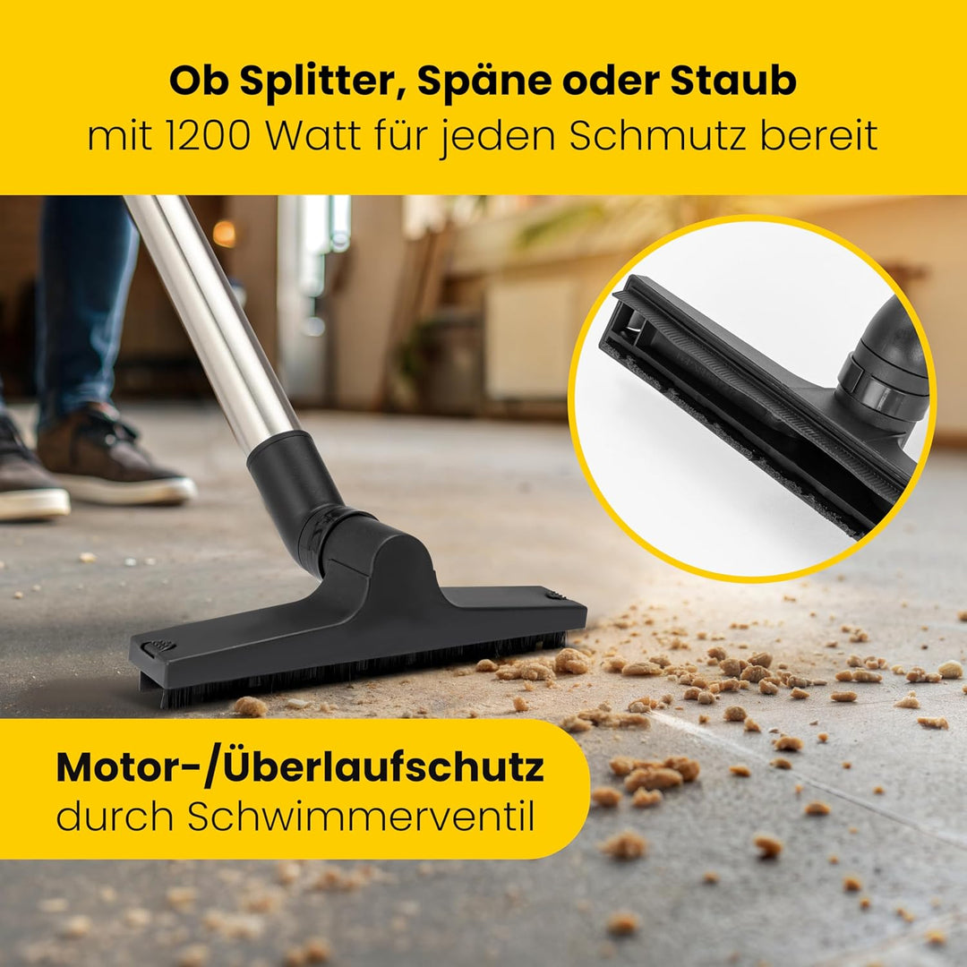 Clatronic BSS 1309 Nass-Trocken Sauger inkl. Shampoo-Funktion,Reinigungsgerät zur Reinigung von Sofa