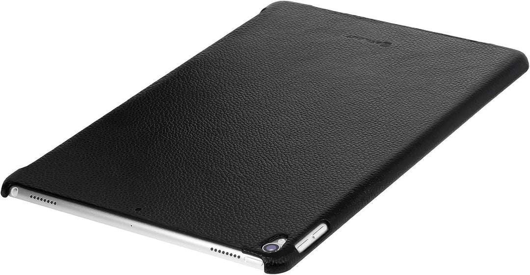 StilGut Leder-Cover kompatibel mit Apple iPad Pro 10.5" 2017 mit Keyboard Connector, Schwarz, Schwar