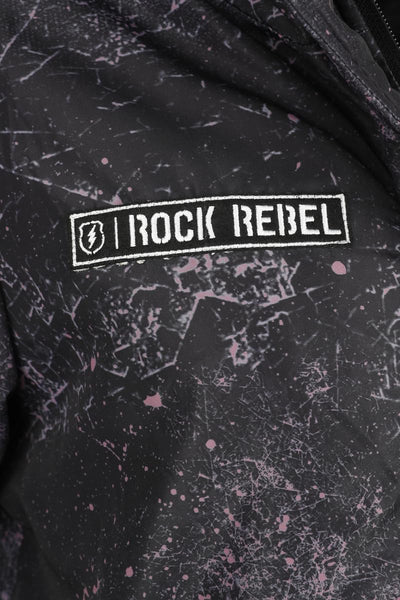 Rock Rebel by EMP Damen dunkelgraue Winterjacke mit Backprint S Grau, S Grau