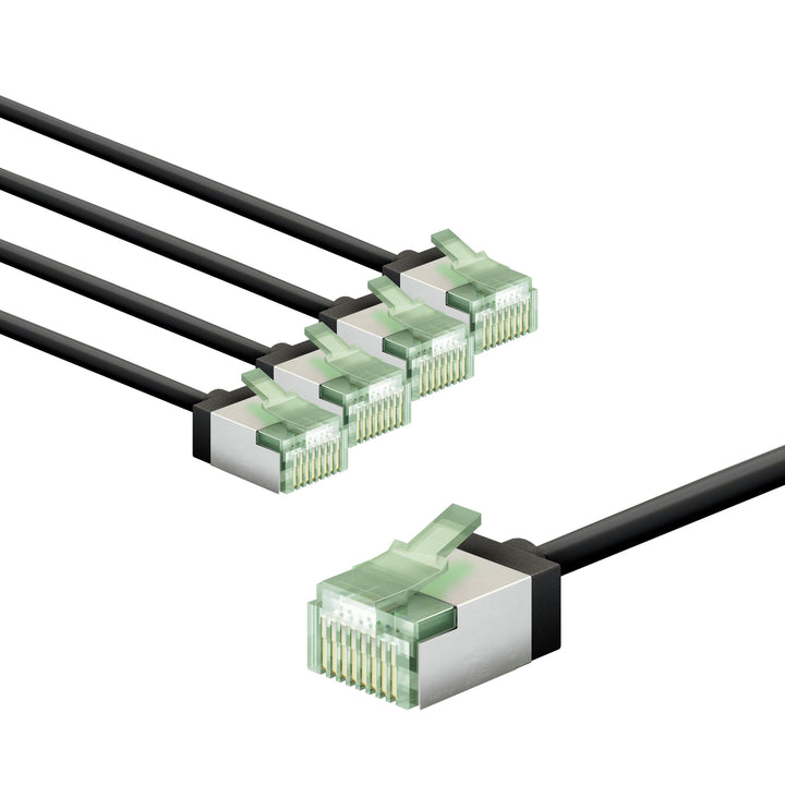goobay CAT 8.1 Netzwerkkabel im 5er Set/Patchkabel geschirmt, super-Flexible, U/FTP/CU Ethernet Kabe