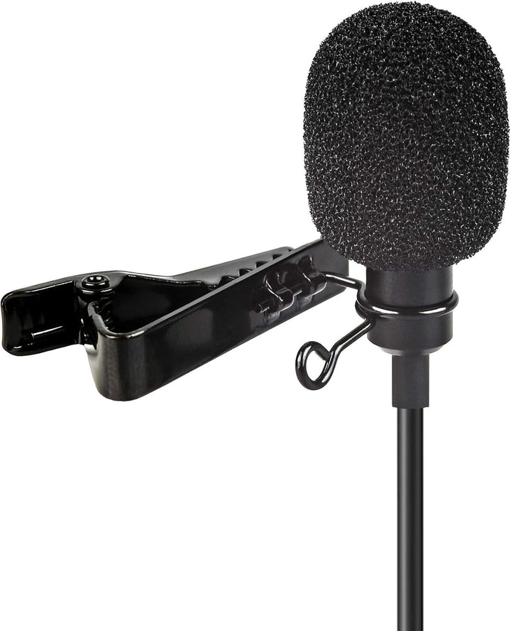 ayex Profi Lavalier-Mikrofon mit Windschutz & Klemme Universal einsetzbar für Interviews Livestreams