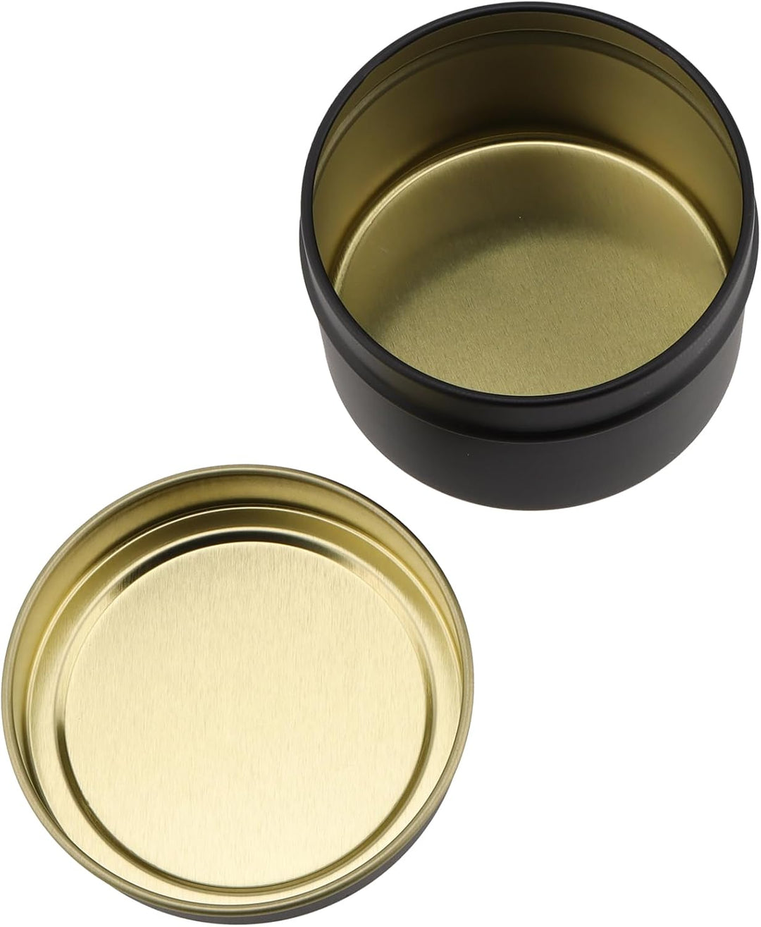 YIXNSW 24 Stück Kerzendosen Schwarz, 120ml Runde Metalldosen Leer mit Deckel, Kerzenbehälter für DIY