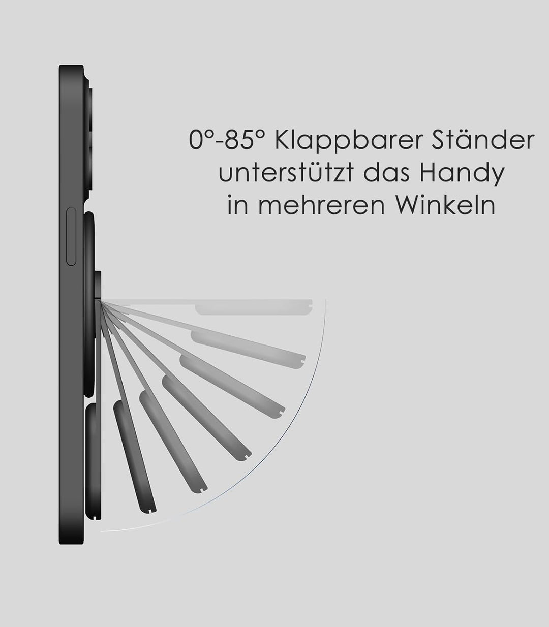 Aulumu G05 Magnetisch Phone Ständer Grip | Abnehmbarer, 360° Verstellbarer Handy-Kickstand mit Karto