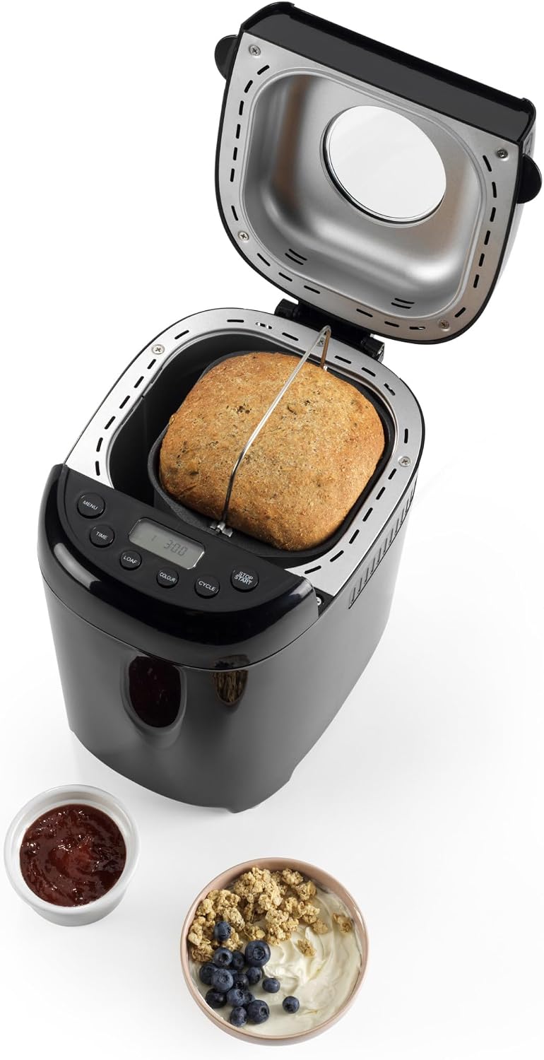 Progress Brotbackautomat mit 15 Programmen, 900 g, 550 W | 3 Bräunungsstufen, beleuchtetes Display,