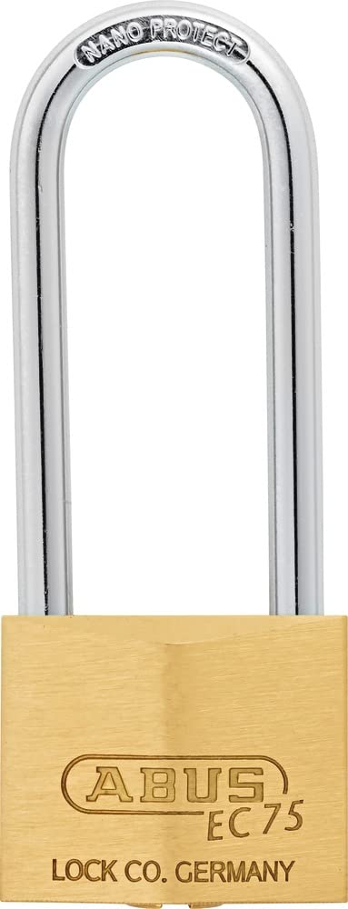 ABUS 26846 63 mm langem Bügel Messing Vorhängeschloss mit Wendeschlüssel 40mm / Bügelhöhe 63mm Messi