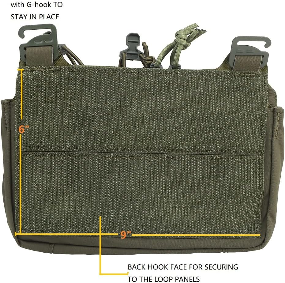 G-Hook DOPE Front Flap Double Stack Abdominal Fanny Pack Dreifache Magazintasche für Tactical Chest