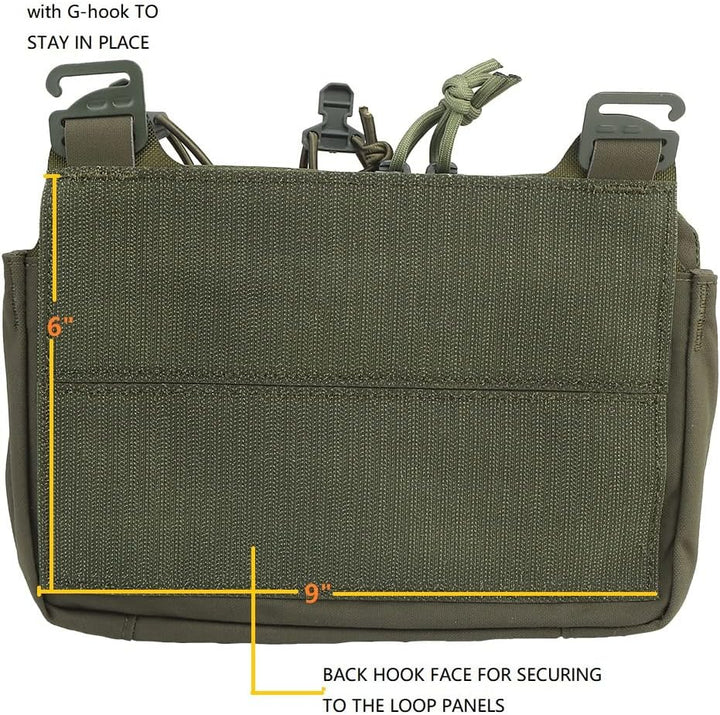 G-Hook DOPE Front Flap Double Stack Abdominal Fanny Pack Dreifache Magazintasche für Tactical Chest