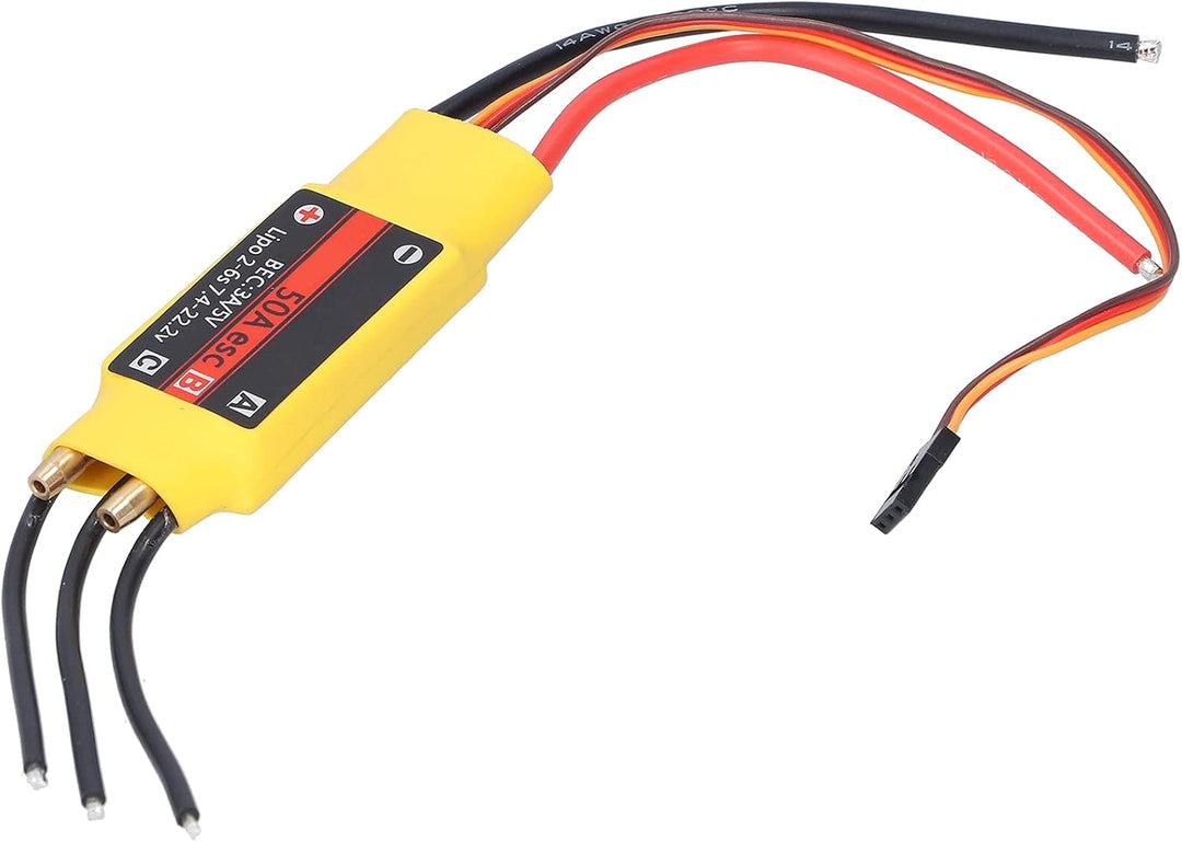 RiToEasysports RC-Boot-Regler, 50A 2-Wege-Brushless-Geschwindigkeitsregler für RC-Boot-Modelle mit 5