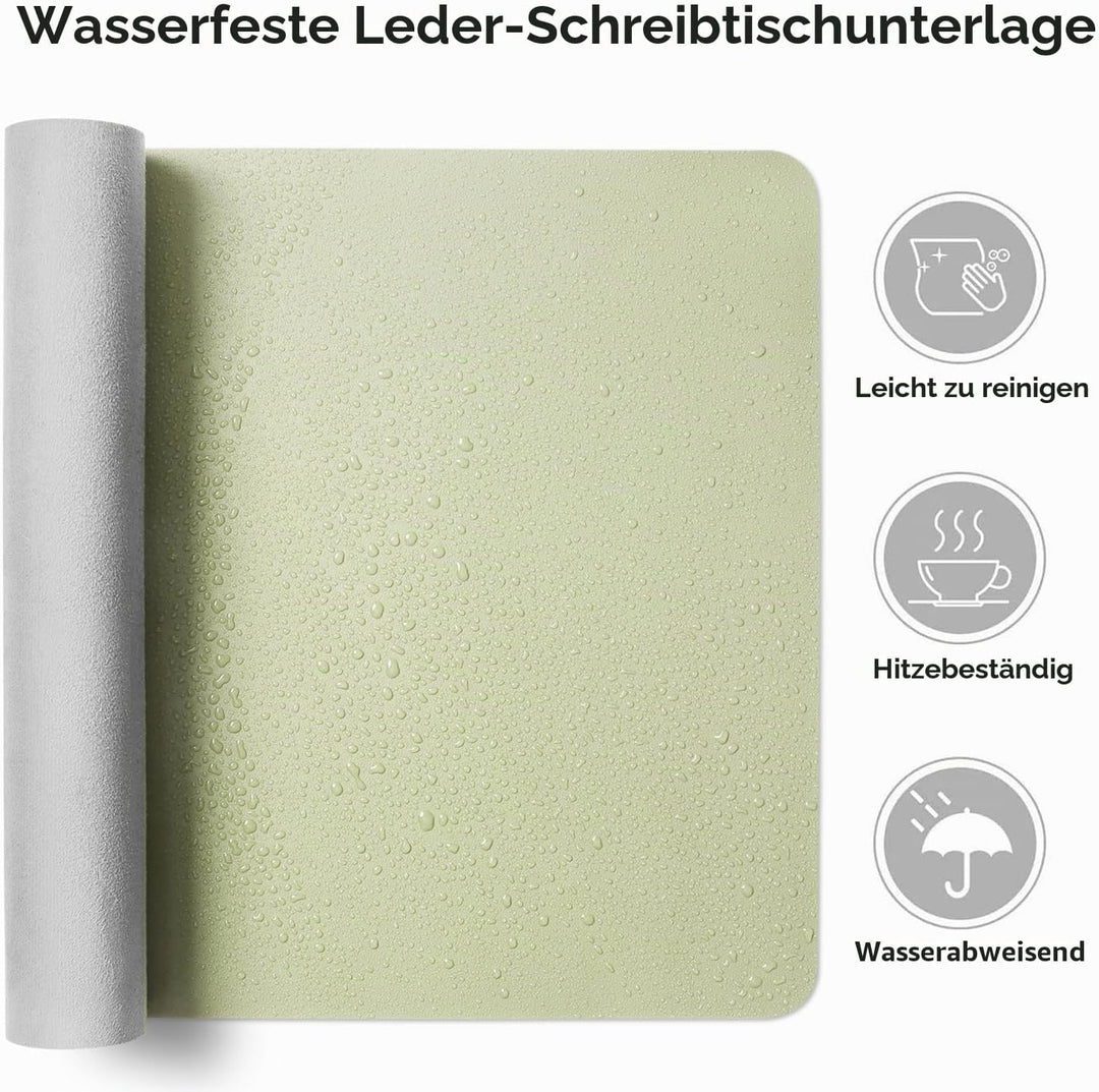 Aothia Schreibtischunterlage,PU-Leder-Schreibtischmatte,Mauspad,rutschfester Schreibtischschutz,wass