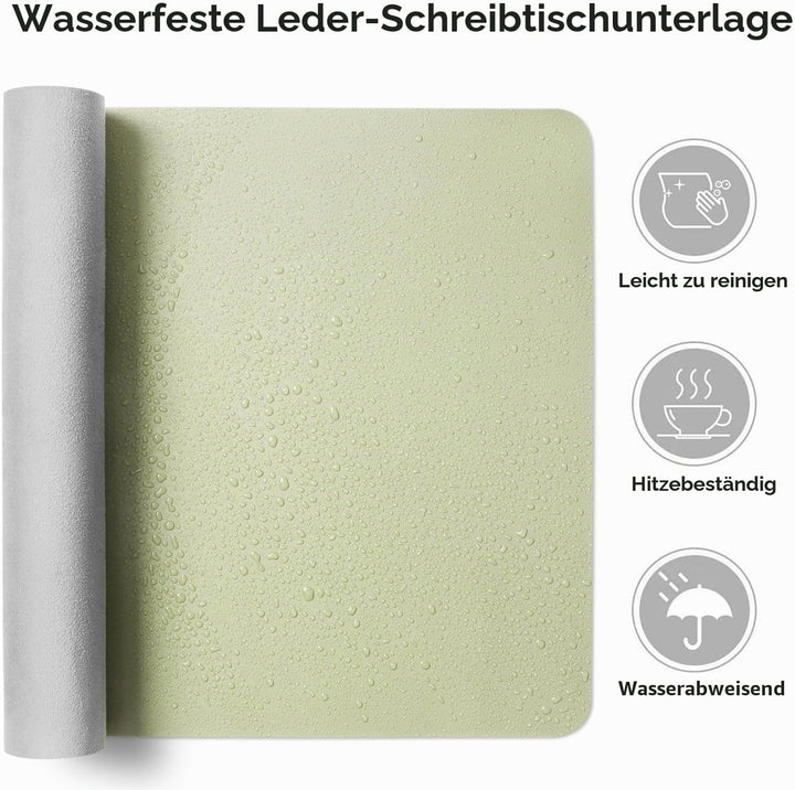 Aothia Schreibtischunterlage,PU-Leder-Schreibtischmatte,Mauspad,rutschfester Schreibtischschutz,wass