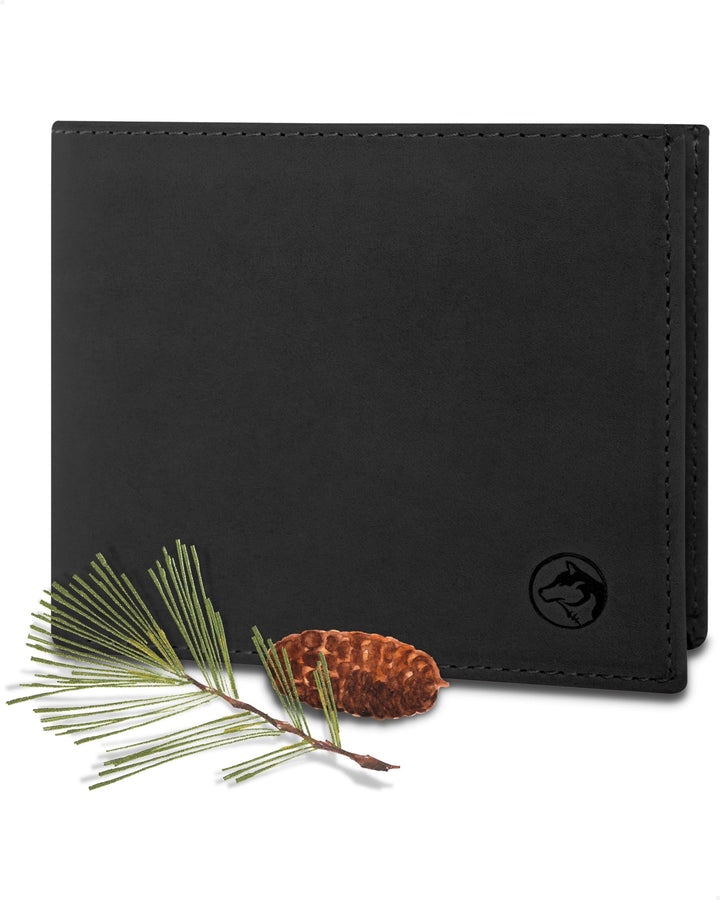 Wolfstrøm Geldbörse Herren Leder 'Nørge' – Tri-Fold Herren-Portemonnaie RFID-Blocker – 6 Karten-Fach