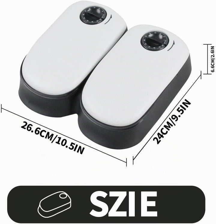 PAWISE Automatic Pet Feeder 300 ml Automatischer Futterspender für 48-Stunden-Planung für 2 Mahlzeit