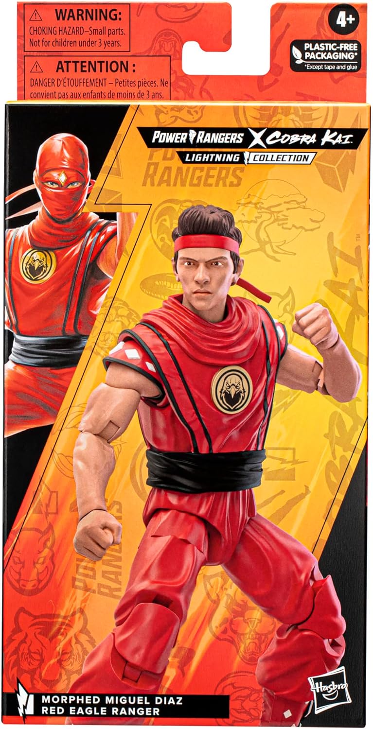 Hasbro Power Rangers x Cobra Kai Lightning Collection Figur Morphed Miguel Diaz Red Eagle Ranger 15