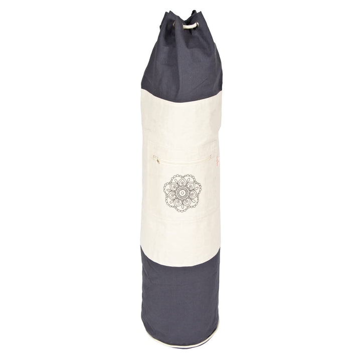 Yogabox Yogatasche Surya Bag 2 farbig für Schurwollmatten Grau / Natur 75 cm, Grau / Natur 75 cm