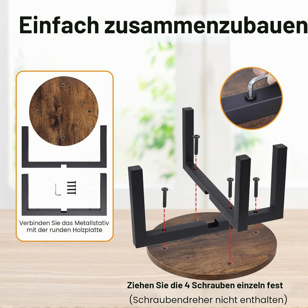 Vigordream Pflanzenständer für den Innenbereich, robuster, stabiler Metall-Pflanzenhalter, Holz-Pfla