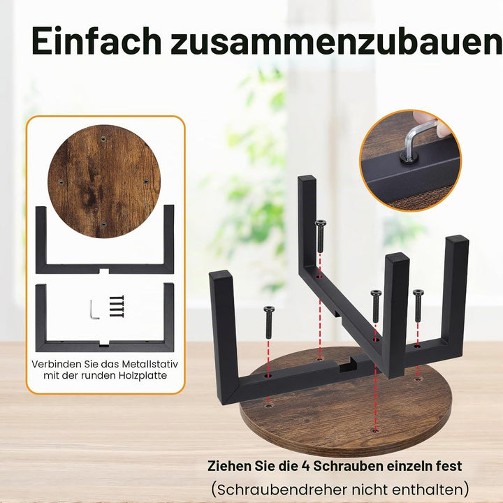 Vigordream Pflanzenständer für den Innenbereich, robuster, stabiler Metall-Pflanzenhalter, Holz-Pfla