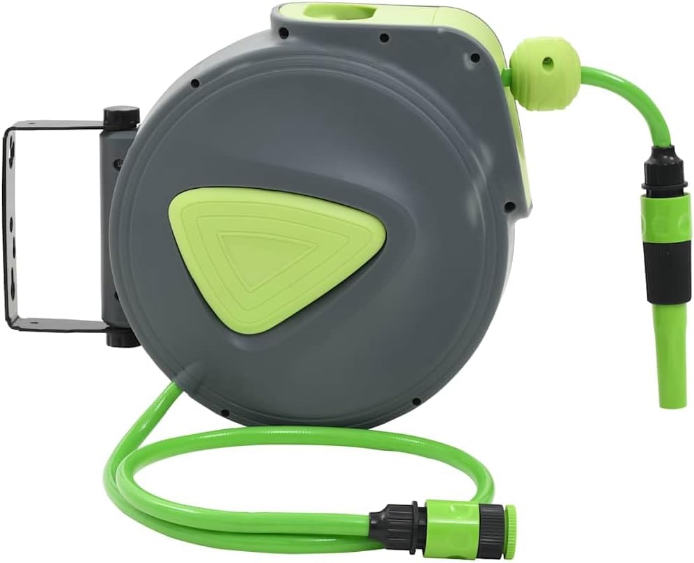 vidaXL Automatische Wandtrommel, einziehbarer Schlauch, 10 + 1 m, Garten, Bewässerung 10 m (sortie)