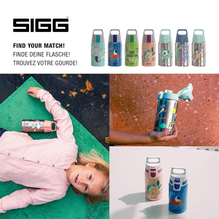 SIGG - Edelstahl Trinkflasche Kinder - Shield One - Für Kohlensäurehaltige Getränke Geeignet - Ausla
