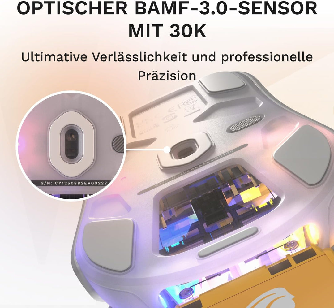 GLORIOUS Gaming – Model D3 Wireless-Gaming-Maus – Wechsel-Akku-System InfinitePlay, 8k Abfragerate,