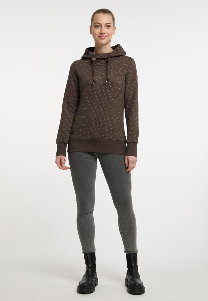 Ragwear NUGGIE Sweat Damen Frauen Kapuzenpulli,Kapuzenpullover,Hoodie,Pullover mit Kapuze S Dark Cho