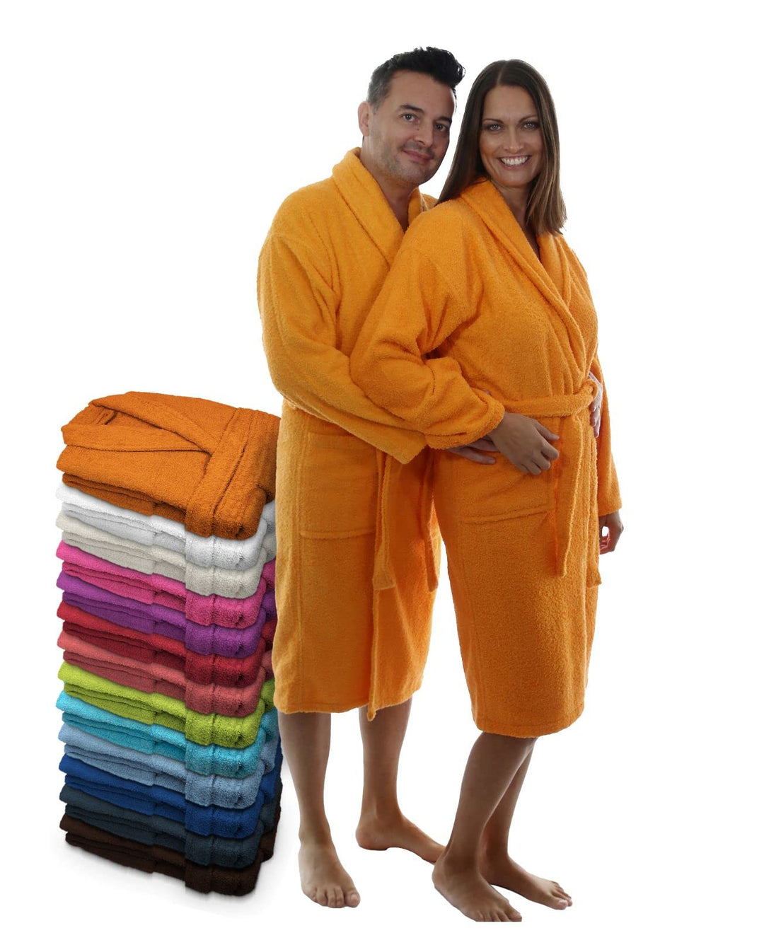 LEBENGOOD Bademantel für Damen, Herren, Unisex, Frottee 100% Baumwolle, Weicher Morgenmantel Dusche,