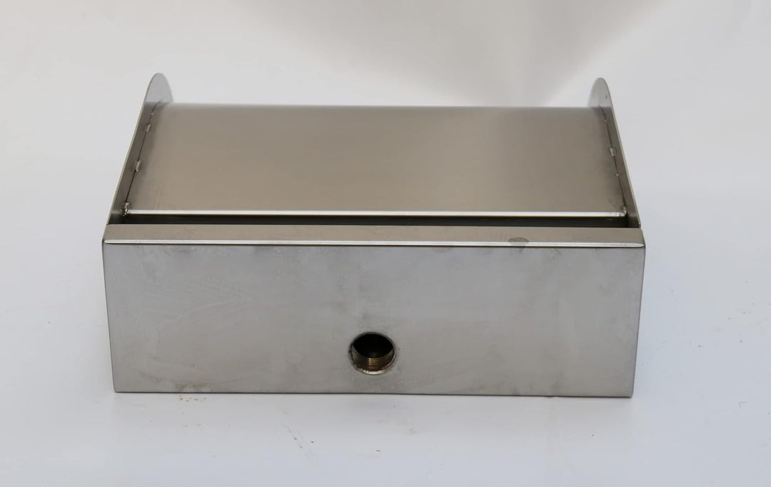 Jürgen Bocker Garten-Ambiente Wasserfall Mambo 60 cm abgerundet Edelstahl matt Geb. mit LED-Beleucht