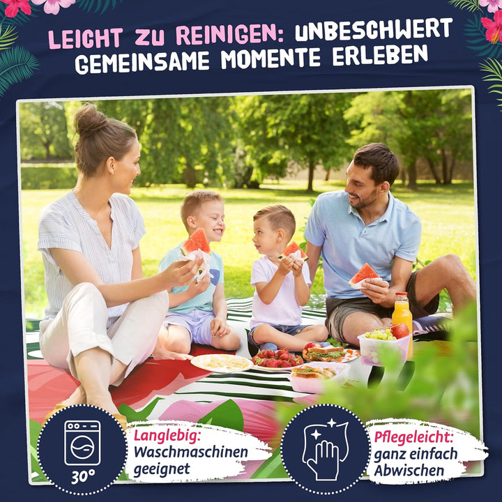 Bobby Beach Picknickdecke wasserabweisend | Stranddecke sandfrei Strandmatte gepolstert | Strandtuch