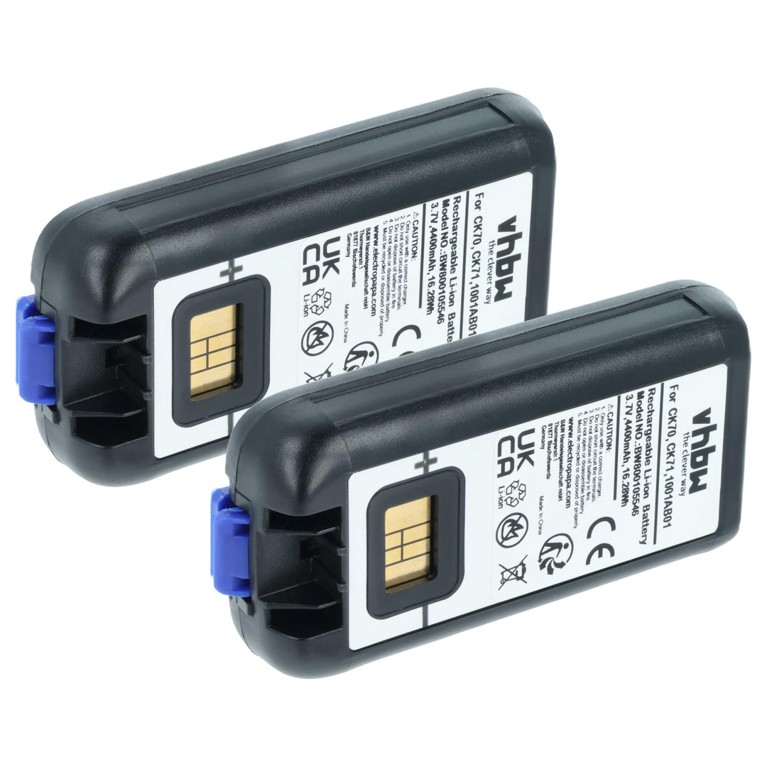 vhbw 2X Akku Ersatz für Intermec 318-046-001, 1001AB02, 318-046-011, 1001AB01 für Mobilcomputer PDA