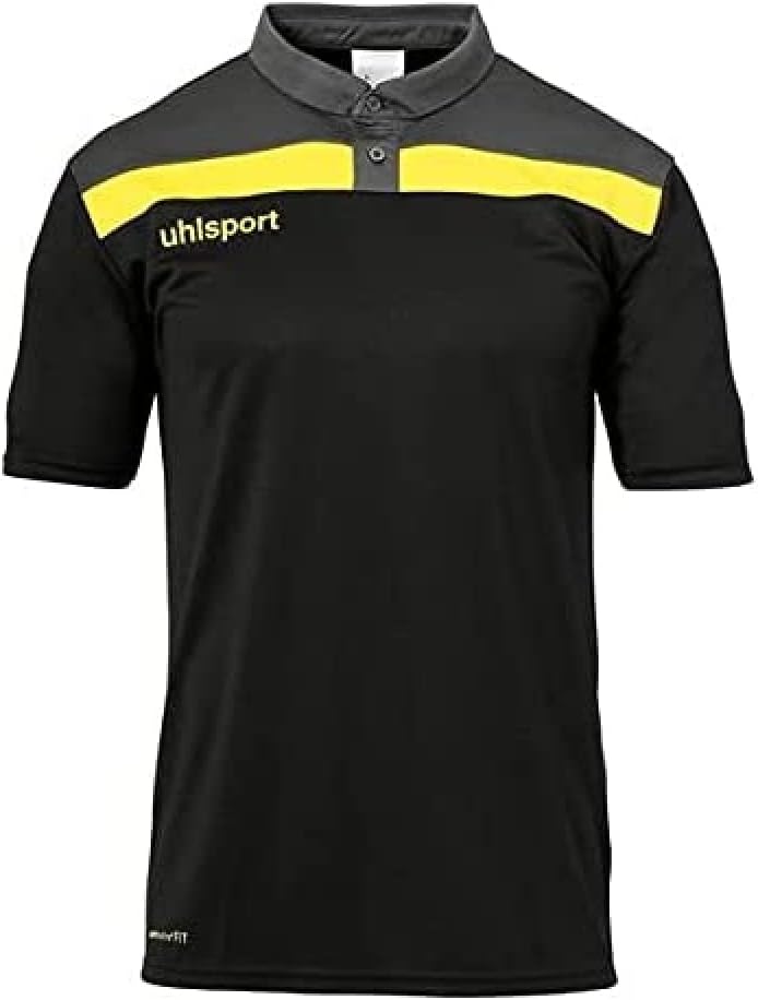 uhlsport Herren Offense 23 Polo Shirt Poloshirt 5XL Azurblau/Marine/Limonenge, 5XL Azurblau/Marine/L